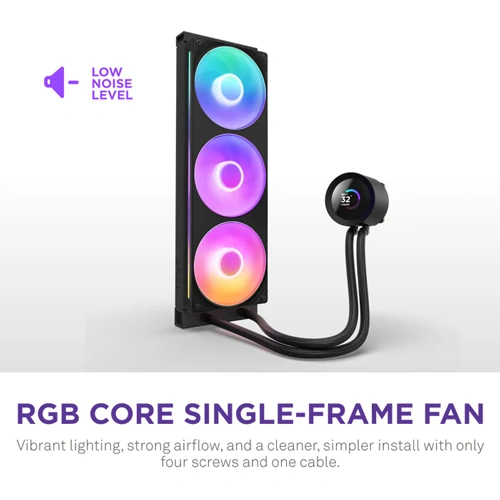NZXT Kraken Plus 360 RGB CPU Liquid Cooler with LCD Display